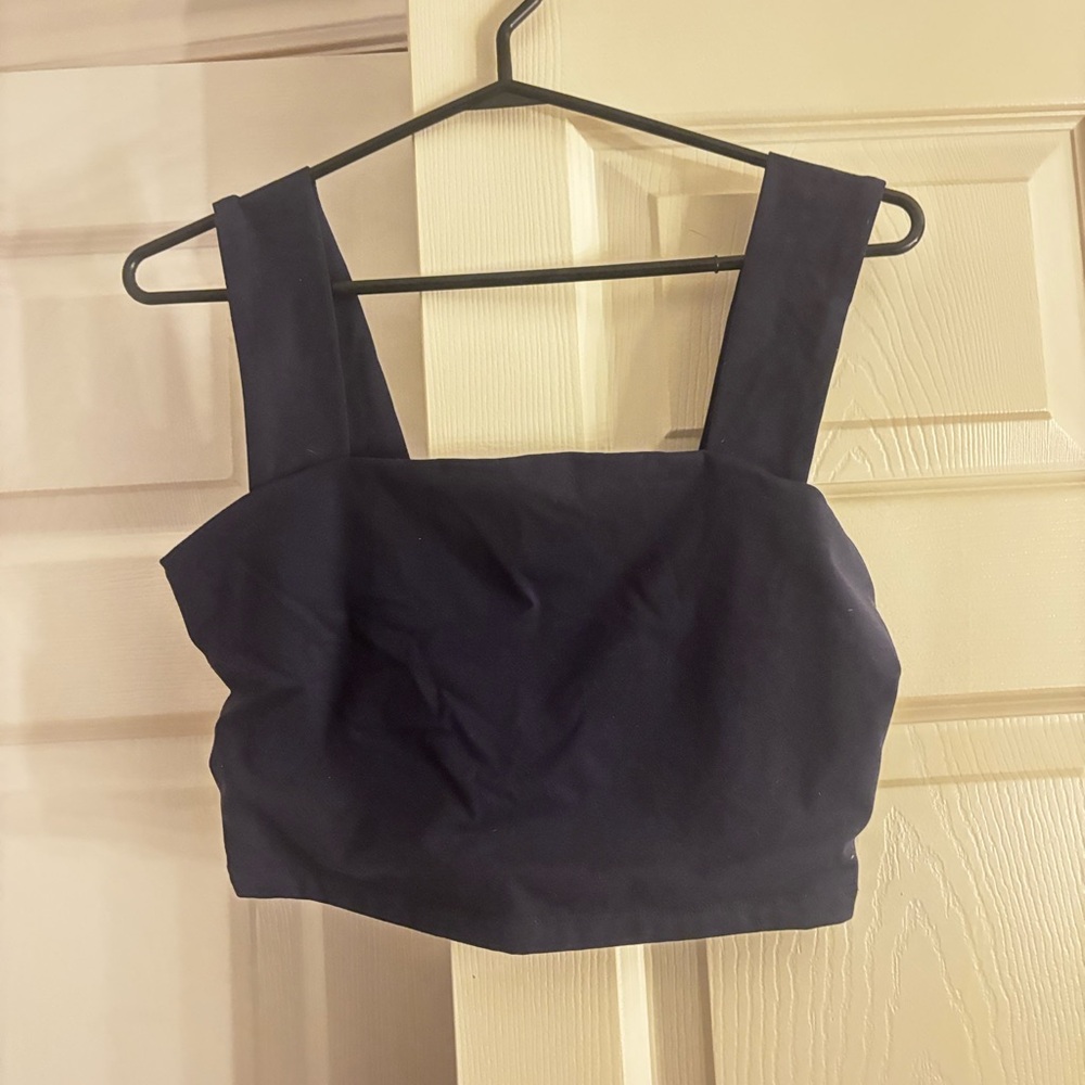 Dynamite Navy Crop Top